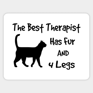 The Best Therapist Cat Sticker